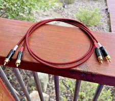 3 Ft. JMB CABLE CO. Audiophile Rca Gold Reference Standard Interconnect Cables