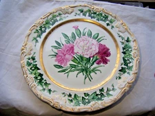 Antique KPM 44 eagle  Berlin Flower Porcelain GERMAN CABINET PLATE  Bowl 10 1/4”