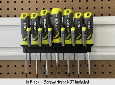 13 Screwdriver HOLDER For Gladiator Gearwall or GearTrack Garage shop storage