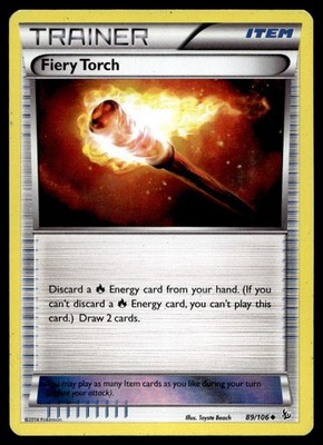 Fiery Torch 89/106 Pokemon Card Flashfire Uncmn Trainer Holo Lightly Played BF