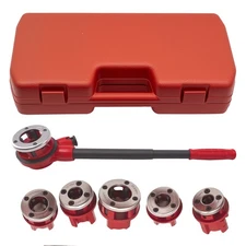 Ratchet Pipe Threader Kit Die Bar Head Handle Tool Set 1/4'' 3/4'' w/ 6 Dies QME