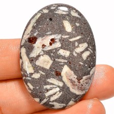 Natural Chinese Writing Jasper Oval Cabochon Gemstone 56 Ct. 40X28X5 mm A-36998