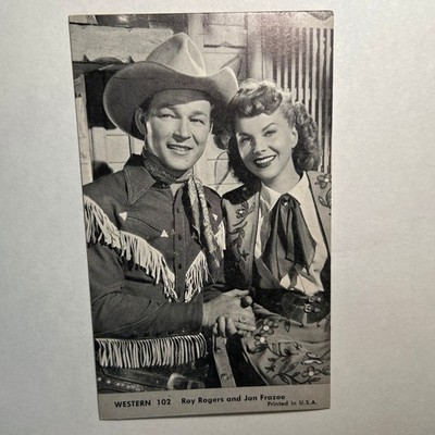 VTG 1940s Antique Penny Arcade Postcard Roy Rogers Jan Frazee Western Cowboy USA