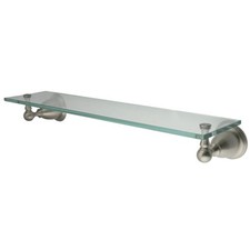 Kingston Brass BA1759 Heritage 21" Brass and Glass Bathroom Shelf - Nickel