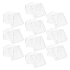 24 Pcs Plastic Storage Box Clear with Lid Square Jewelry Display Boxes