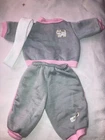 Vintage Cabbage Patch Kids/Doll Clothes Pink Cat Sweatsuit (614)