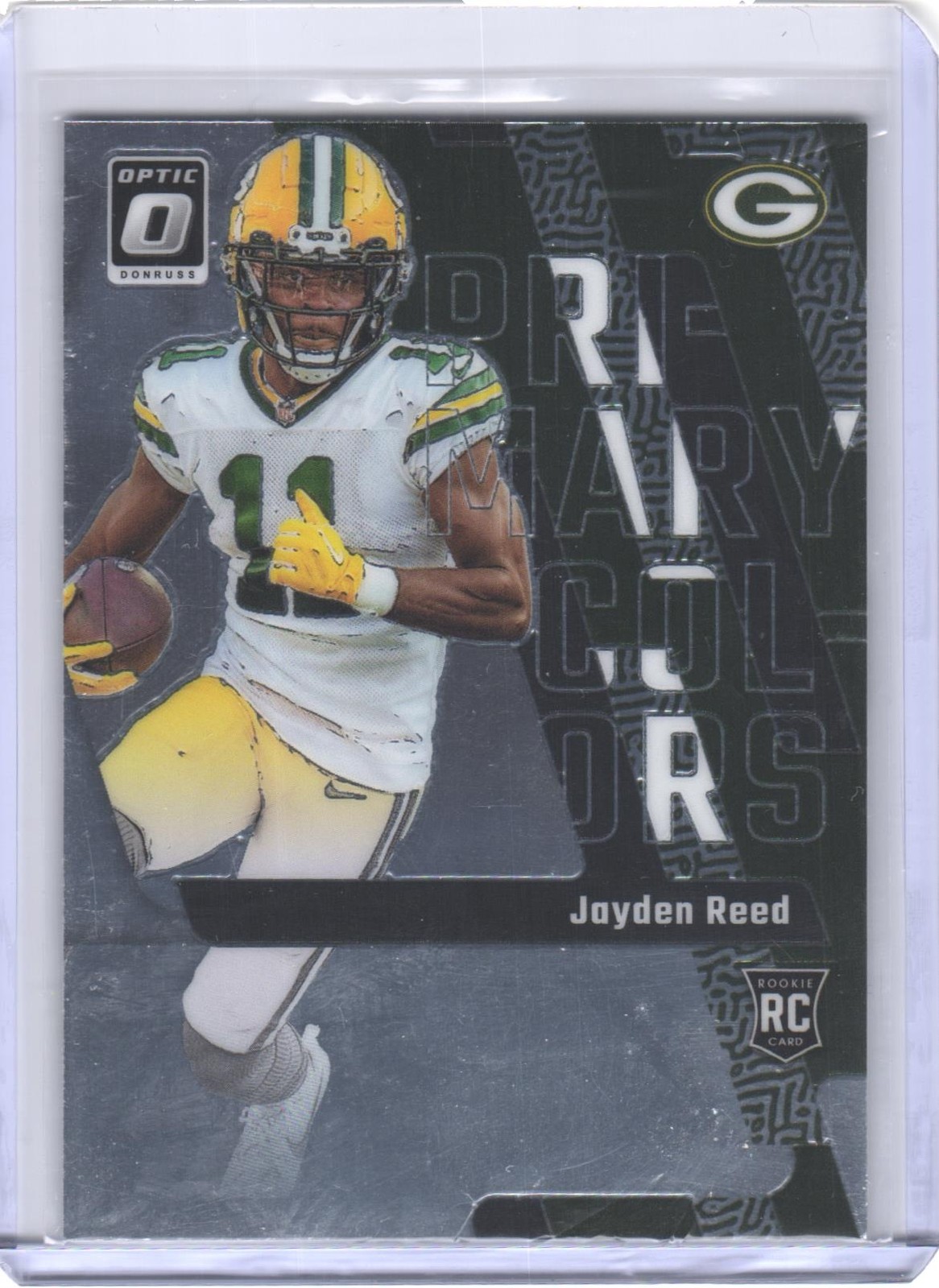 2023 Donruss Optic #12 Jayden Reed Rookie Primary Colors Green Bay Packers