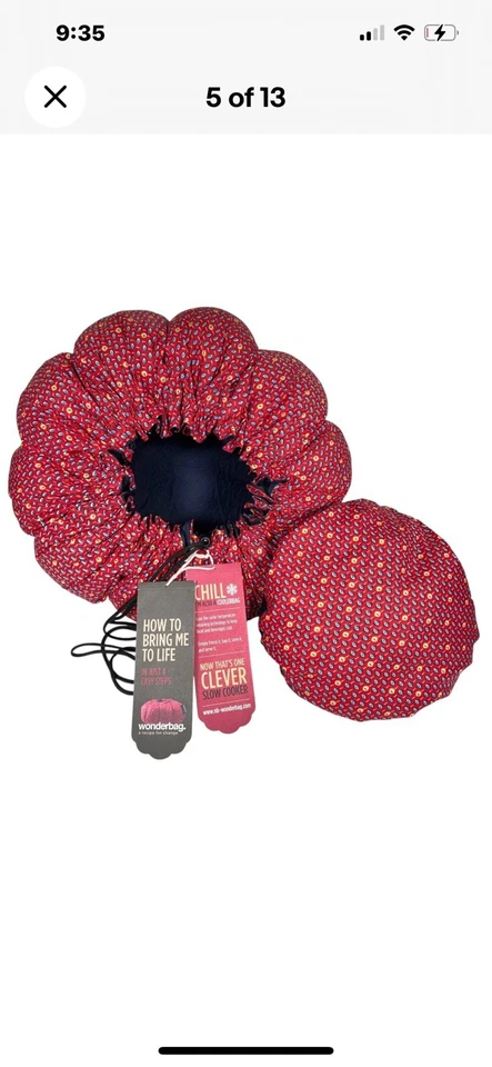 Nuevo WONDERBAG Olla Lenta Portátil Aislada No Eléctrica Bolsa Olla Portador Receta Foto 4 de 4