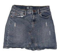 Wonder Nation Girls' Bluejean Distressed Skirt - 10/12