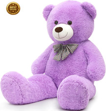 Large Teddy Bear, 39 Inch Giant Stuffed Bear Plush, Purple