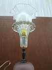 Vintage Glass Boudoir Table Lamp  With Tulip Shade ( Just Completed ) — photo 6