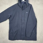 Patagonia Tres Lone Mountain Parka Jacket Mens 3XL Blue H2No Insulated Hooded