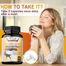 Horny Goat Weed Extract 1560mg - Maca, Saw Palmetto, Testosterone Booster