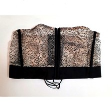 Victoria's Secret Womens Sz XL bustier/corset - sheer fabric, no boning