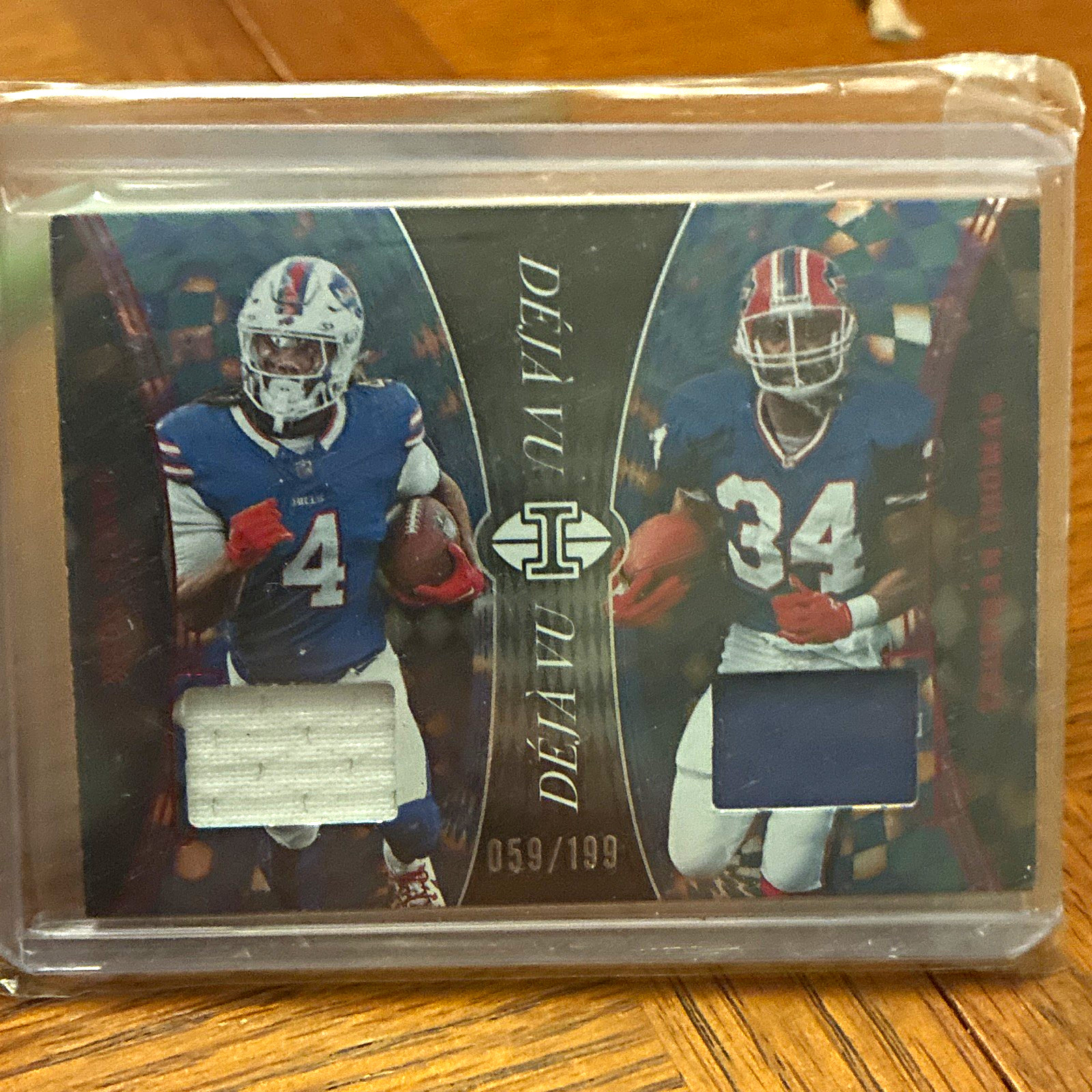 Panini 2024 Illusions Déjà Vu Red /199 DV-BUF Thurman Thomas James Cook MEM