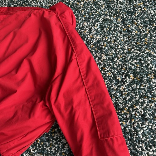 Vintage Tony Lama Bomber Jacket Puffy Coat Red Black Size Medium Lined - Picture 5 of 15