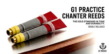 Pack of Two G1 practice chanter reeds for practice chanter of bagpipes, New 
