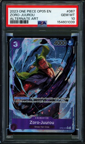 Zoro-Juurou (Alternate Art) graded PSA 10 for sale on eBay