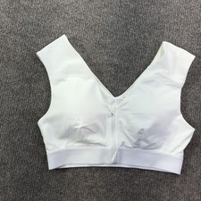 Tommie Copper Sports Bra Womens Medium White Front Zip Copper Znergy Support