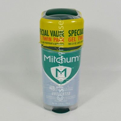 2 Mitchum MEN 48H Sweat Protection Antiperspirant & Deodorant 3.4oz UNSCENTED