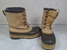 VTG LL Bean Maine Hunting Shoe Mens 8 Brown Leather Duck Boots Outdoors USA