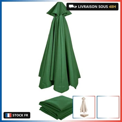 Parasol De Jardin 3.0m Dessus De Parapluie De Remplacement pour 6/8Bras, Toile D - Photo 1/2