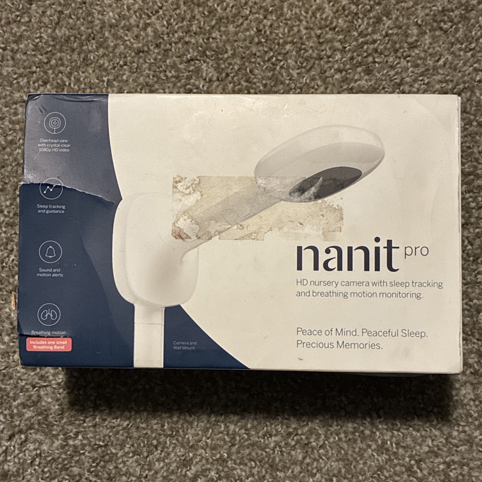 Nanit Pro Camera Wall Mount Smart Baby Monitor N311NW Breathing Band Damage Box