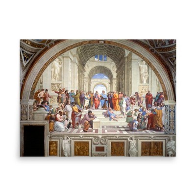 The School of Athens Raphael Raffaello Sanzio Renaissance Art Print 1511