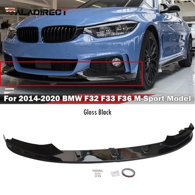 Gloss Black Performance Front Lip Splitter Kit Fit 14-20 BMW F32 F33 F36 M Sport