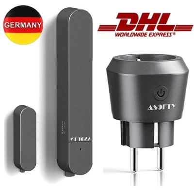 ASOFTY Fensterkontaktschalter Dunstabzugshaube Funk Abluftsteuerung für Kamin DHL