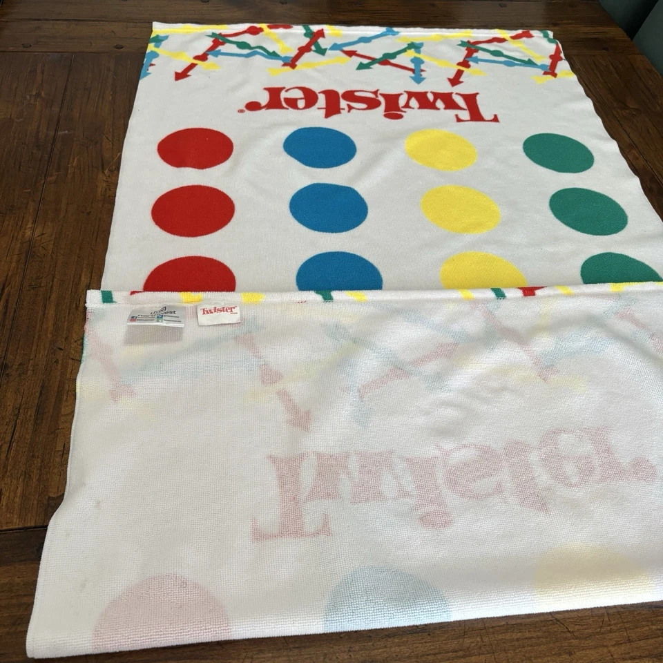 Toalla - Twister - Blanco Playa/Baño Nuevo 27x54" Nostálgico Clásico Foto 3 de 4