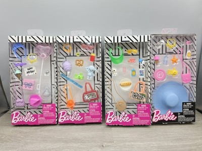 NEW SET OF 4 BOXES OF MATTEL BARBIE ACCESSORIES Funday, Birthday, Weekend, Beach