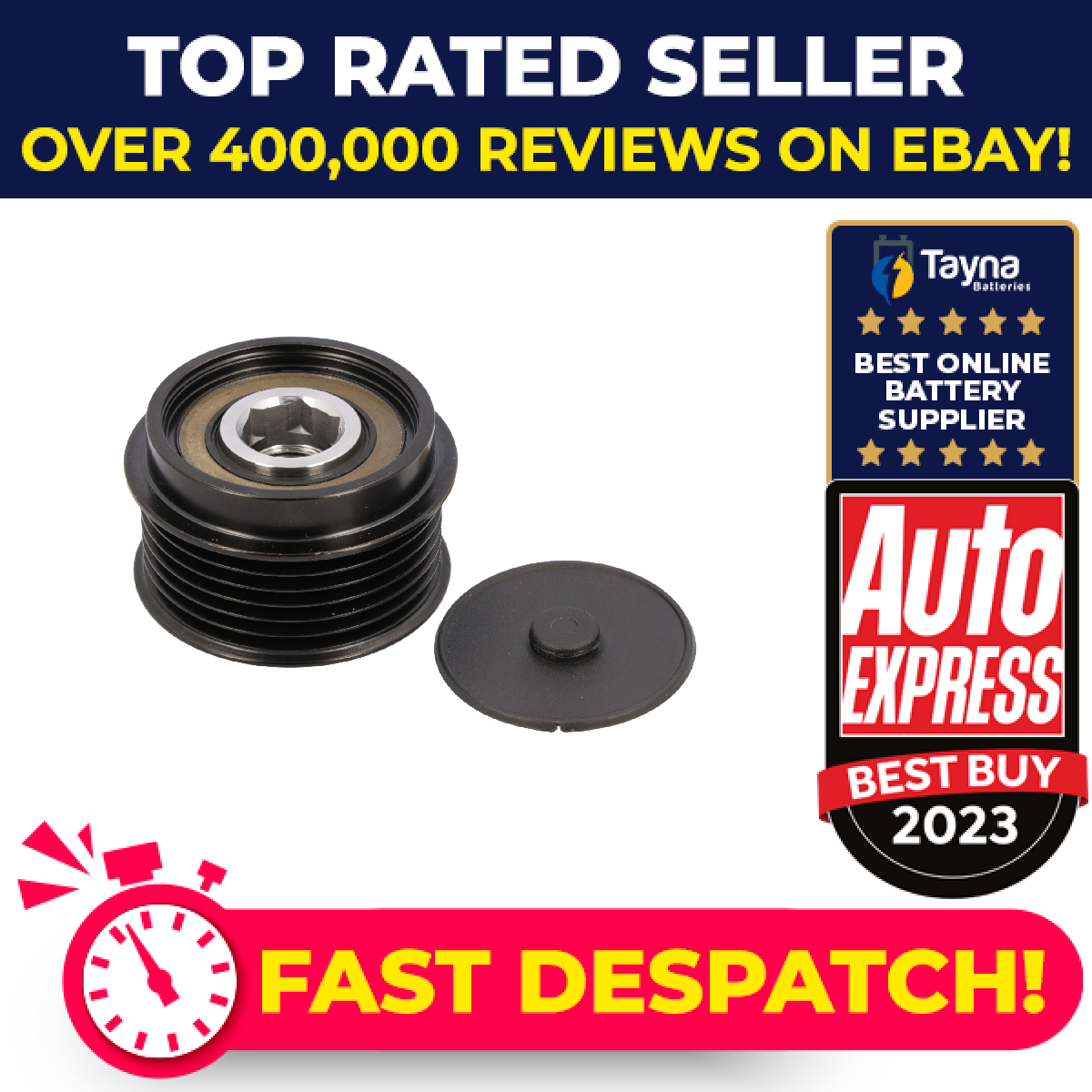 Overrunning Alternator Pulley fits HONDA HR-V RU1 1.5 2015 on L15B4 Clutch Febi
