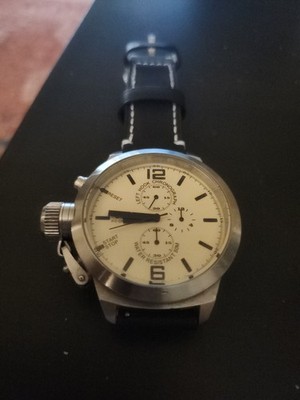 U-Boat Left Hook Chronograph with cream dial