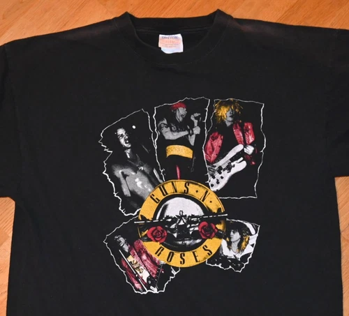 GUNS N' ROSES original 90's Euro Tour Concert t 1990s vintage concert t-shirt, vintage, size XL, single stitch, B+ condition