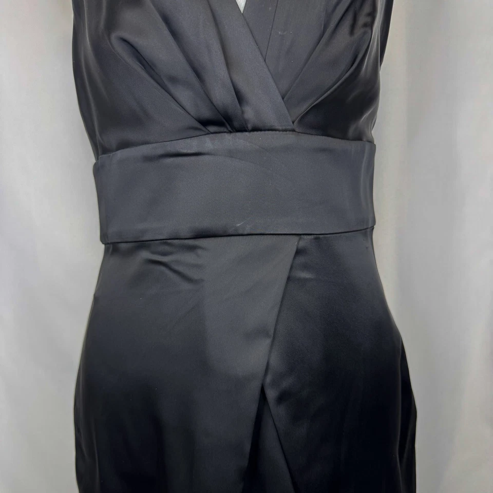 Vestido Vaina Calvin Klein Talla 6 Negro Elegante Noche Cóctel Fiesta Formal Foto 3 de 4