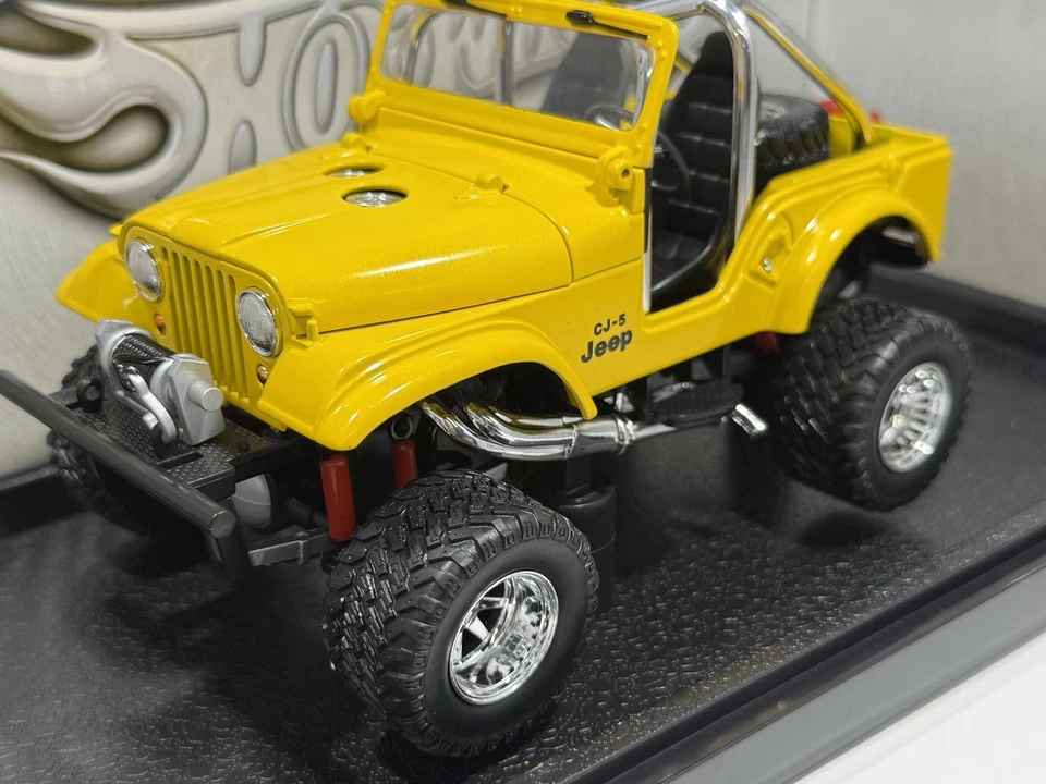 Jeep CJ-5 1/18 Hot Wheels personalizado modificado edición limitada vendedor de EE. UU. ¡Raro! 927989 Foto 3 de 4