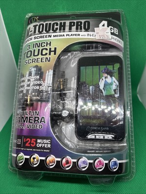 VISUAL LAND V-TOUCH PRO 4GB FLASH PORTABLE MEDIA PLAYER, BLACK ME-965L-4G-BLK