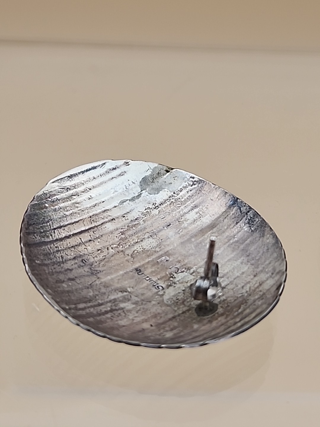 Native American Solid Sterling Silver Ridged Earr… - image 15