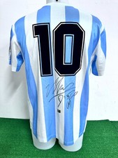 MAGLIA ARGENTINA MARADONA AUTOGRAFATA NO MATCH WORN SHIRT JERSEY CAMISETA COA
