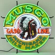 Neonetics 5GSMUS Musgo Gasoline Car Garage 24 Inches Neon Light Sign