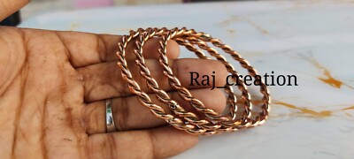 Set of 3 Cubit Copper Ring Energy Balance Energy Hidden Tensor Ring Bangle