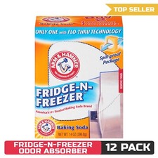 ARM HAMMER Baking Soda Fridge Freezer Odor Eliminator - Orange, 14oz 12-Pack