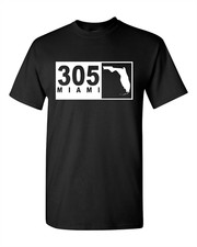 Miami Florida 305 T-shirt Miami Area Code Souvenir Gift Idea Tee 