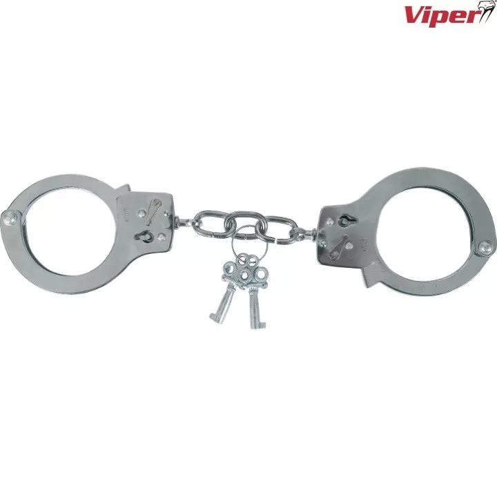 VIPER STANDARD HANDCUFFS STEEL KEY POLICE MILITARY PRISON OFFICER SECURITY GUARD | eBay Viper Standard Handcuffs Steel Key Police Military Prison Officer Security Guard | Ebay