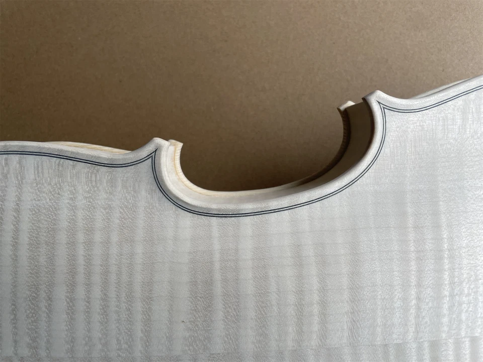4/4 Professional Violin European Flame Maple Spruce Handmade Violin Unfinished - Image 3 of 4