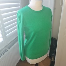 NPEAL Cashmere Jumper Appel Green Round Nexk Size Small