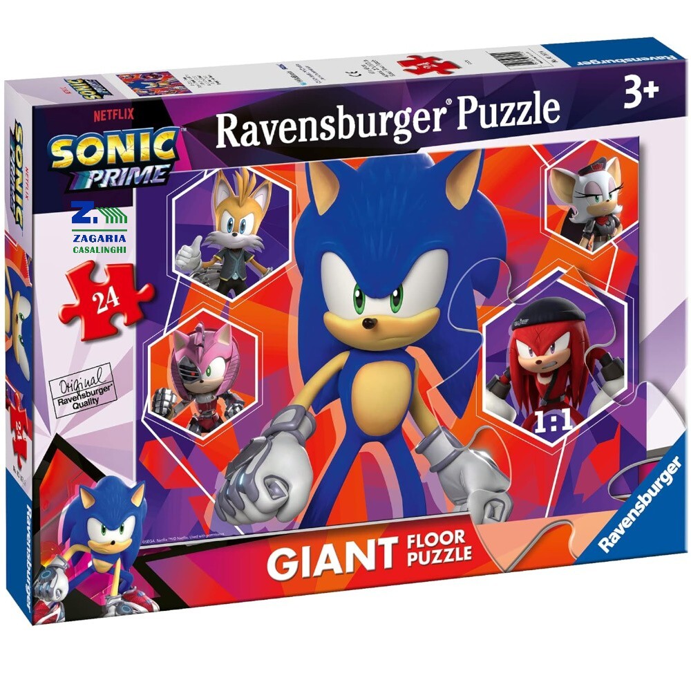 PUZZLE SONIC PRIME 24 PZ L'EQUIPE DI SONIC PER BAMBINI +3 ANNI RAVENSBURGER