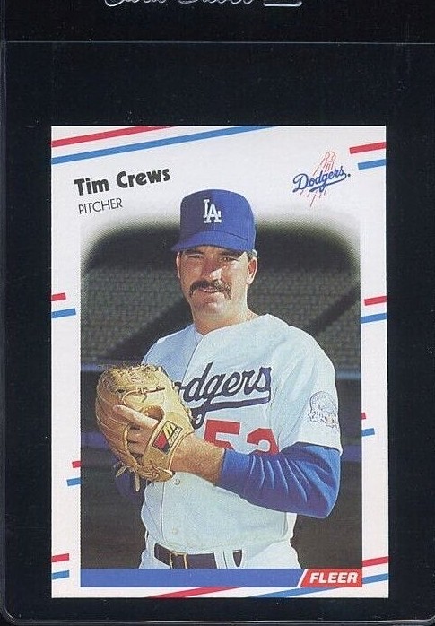 1988 FLEER GLOSSY #511 TIM CREWS ROOKIE RC LOS ANGELES DODGERS 
