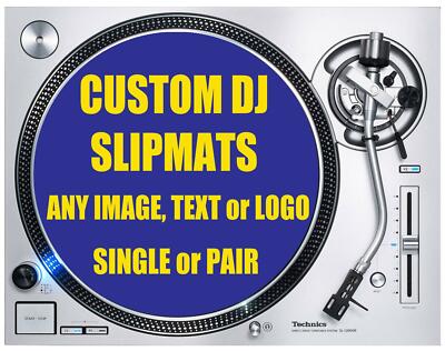 Individuell personalisierte DJ Slipmat mit Bild, Logo oder Text Ihrer Wahl